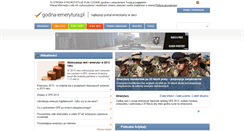 Desktop Screenshot of godna-emerytura.pl